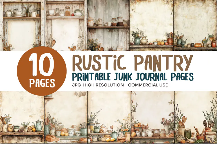 Rustic Pantry Junk Journal Pages