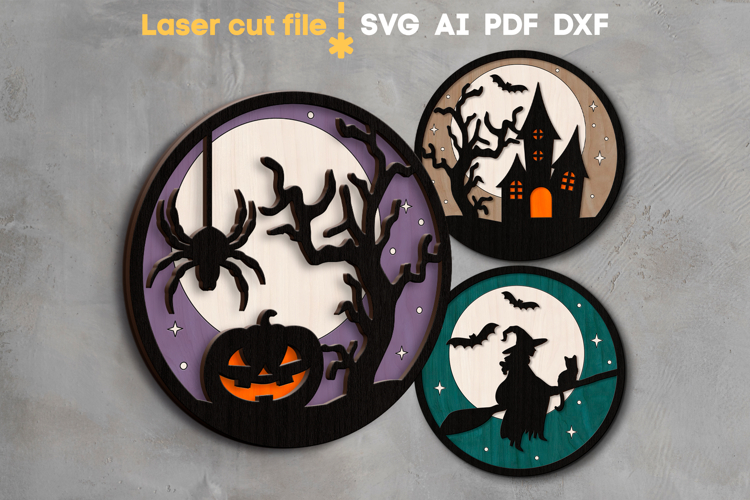Halloween Bundle SVG laser cut files for Glowforge