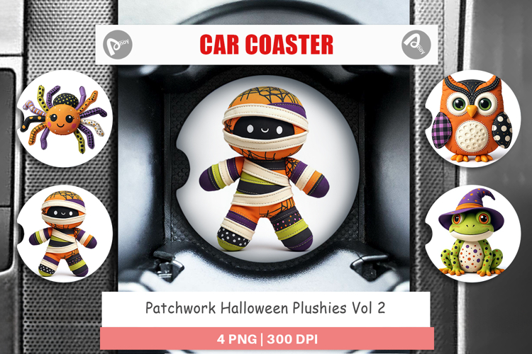 Car Coaster Patchwork Halloween Plushies