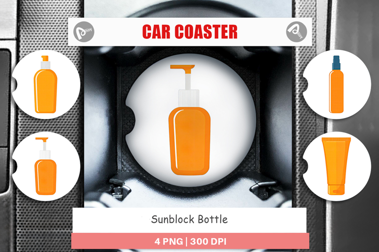 Car Coaster Sunblock Bottle example image 1