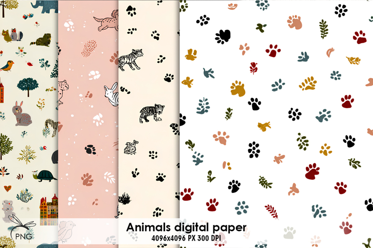 Animals digital paper