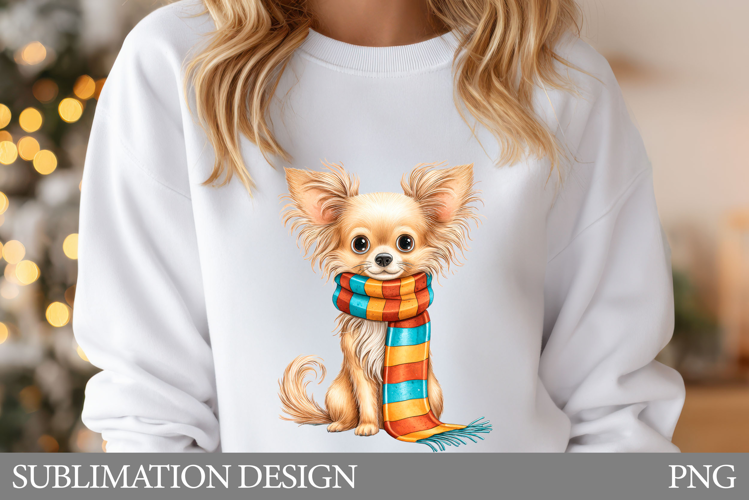 Cute Dog T-Shirt Design. Christmas Sublimation