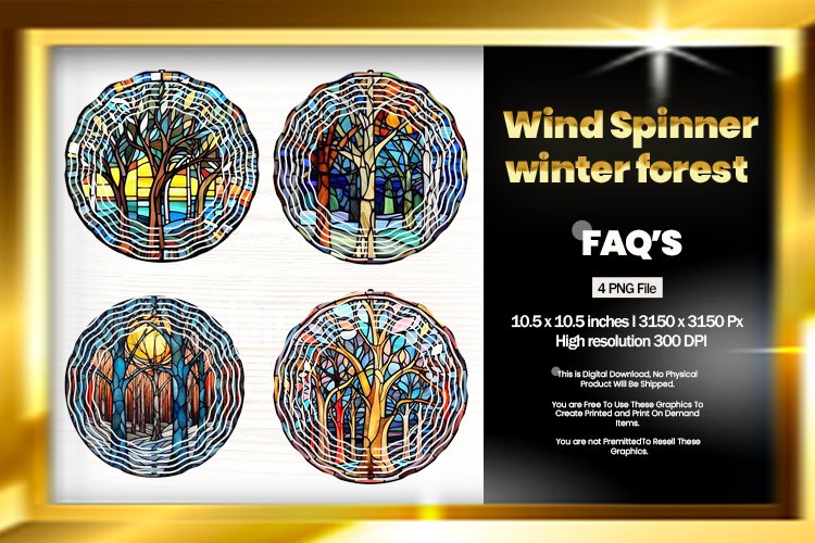 Winter Forest Wind Spinner Sublimation - 04 Variations