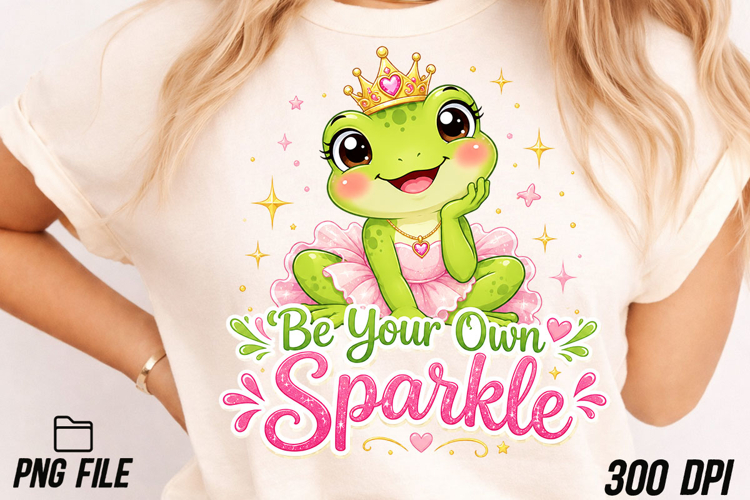 Be Your Own Sparkle PNG Frog Princess