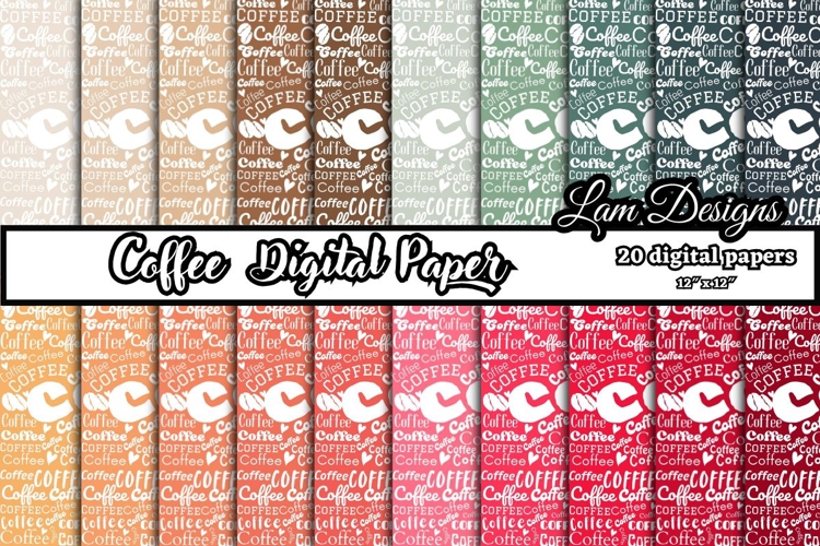 coffee digital papers, Coffee pattern, Coffee background