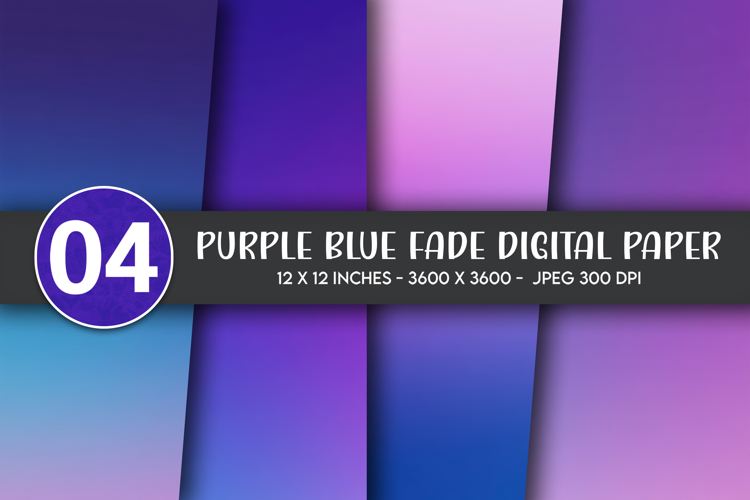 Purple Blue Fade Digital Paper