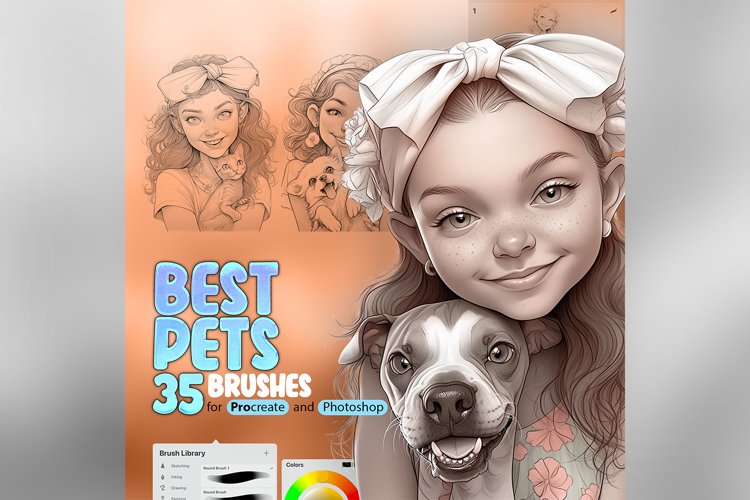 35 Procreate Best Friends - Pets Stamp Brushes