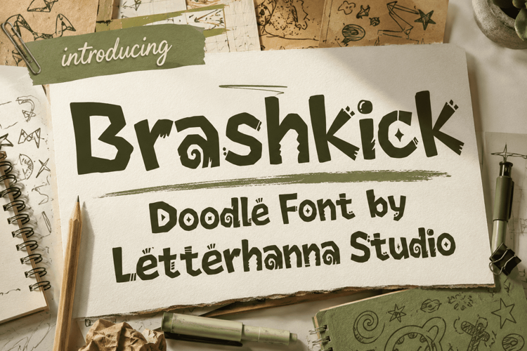 Brashkick Doodle Font: Bold, Rough, and Playfully Unusual