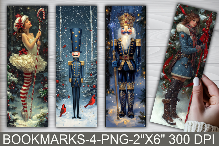 Christmas Blue Nutcracker Bookmarks