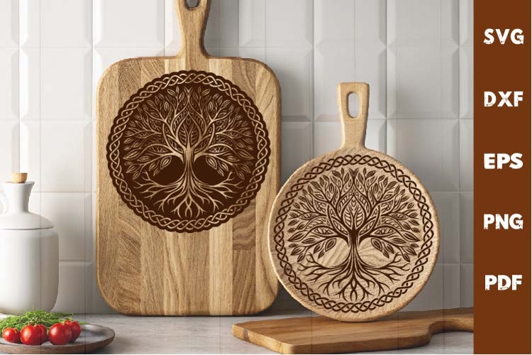 Tree of life SVG, Engraving Laser Cutting board SVG