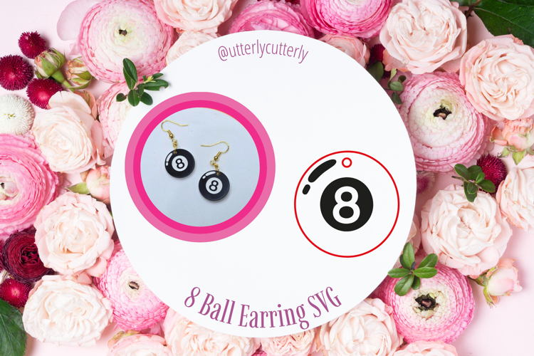 8 Ball Earring Laser Cut File- SVG FILE