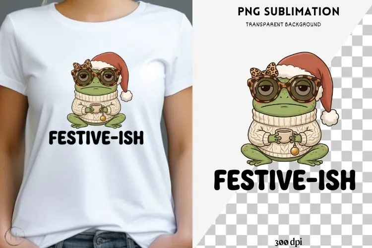 Funny Christmas animal quote png design for T-shirts