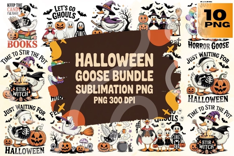 Halloween Goose PNG Bundle 10