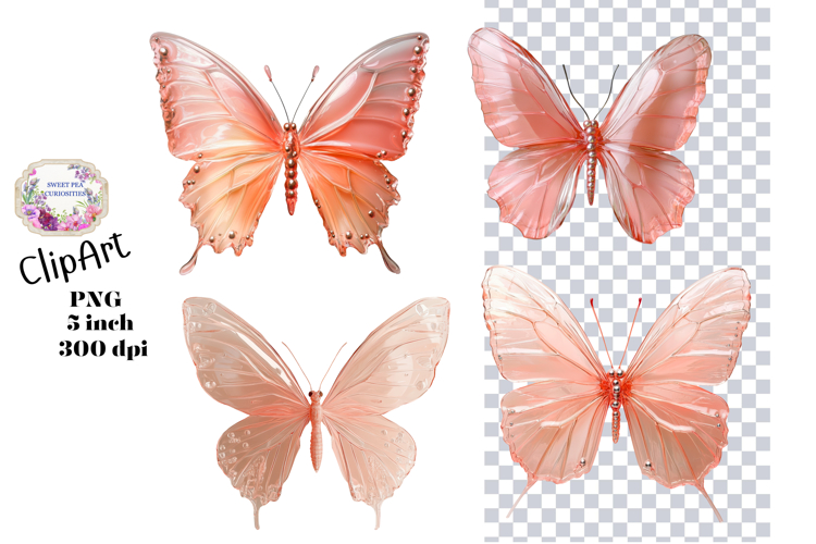Butterfly, Ephemera, PNG, Junk Journal, clipart
