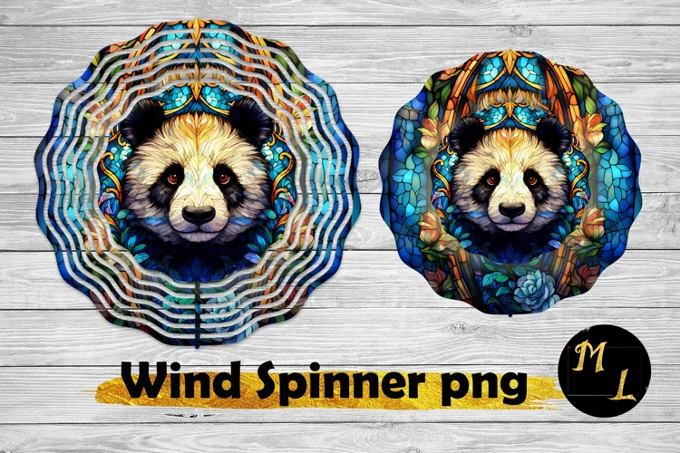 Stained Glass Wind Spinner ,Panda Wind Spinner design