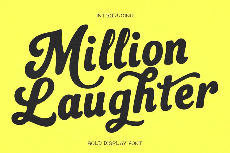 Million Laughter Bold Display Font example image 1