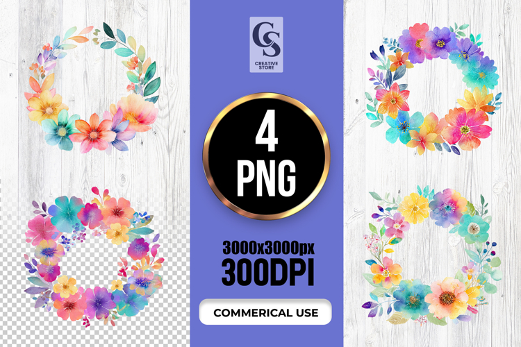 Floral Wreath Clipart Image 5