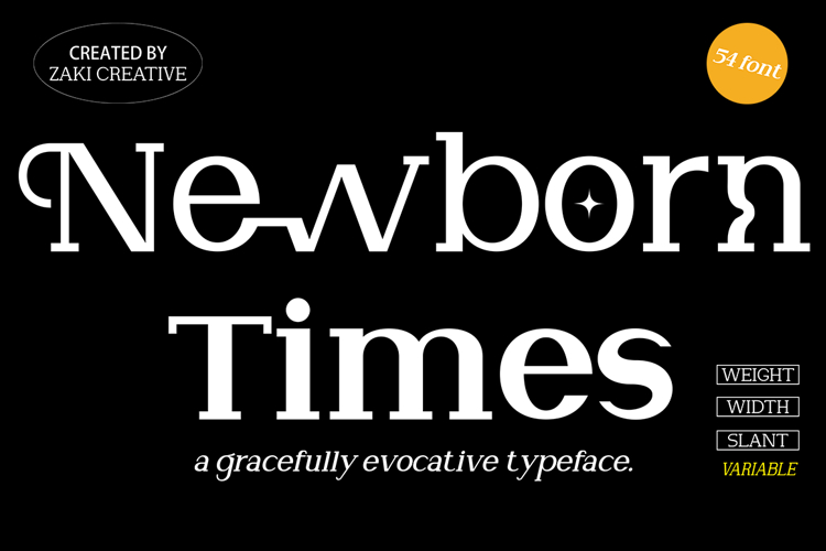 Newborn Times 54 Fonts