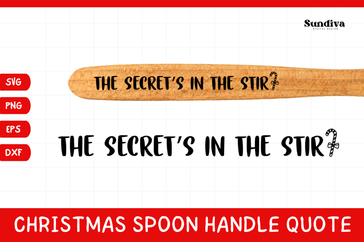Christmas Wooden Spoon Handle Quotes SVG - In The Stir
