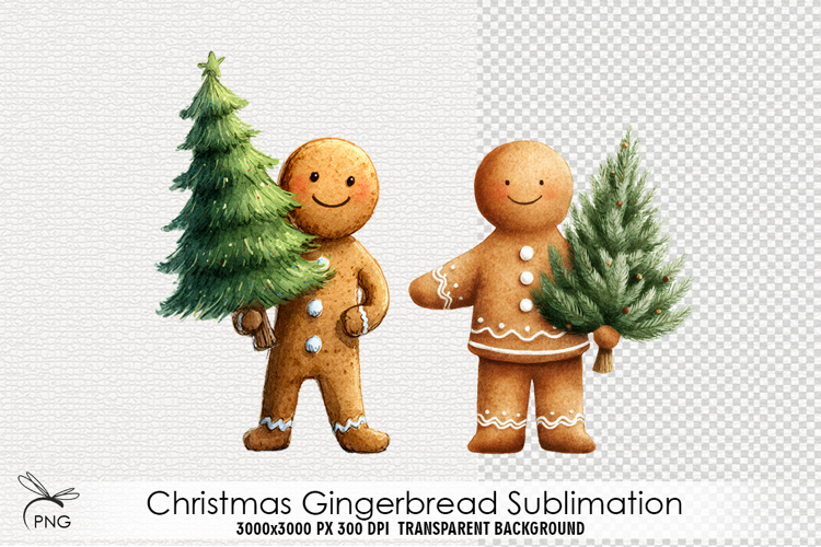 Christmas Gingerbread Sublimation - 2 Variations
