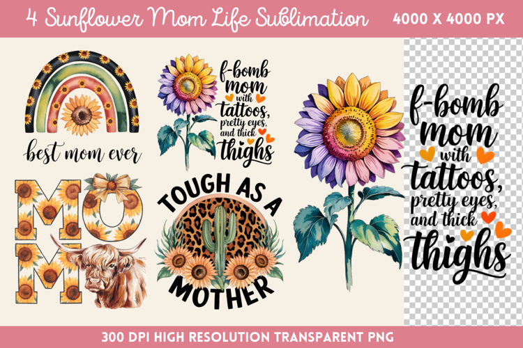 Mom Life Sunflower Svg Image 7