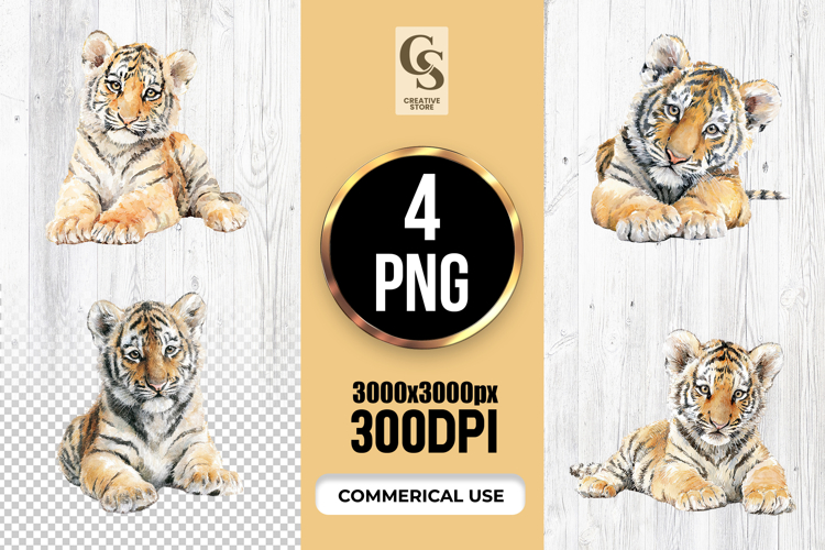 Cute Tiger Clipart Image 7