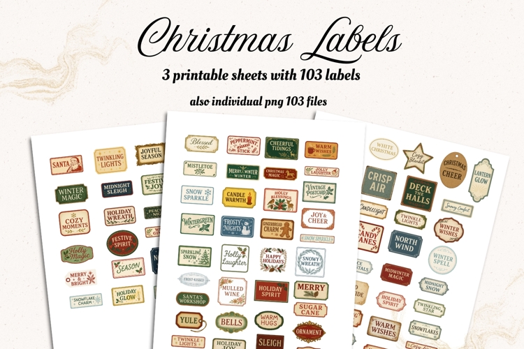 Christmas Labels Printable Set 103
