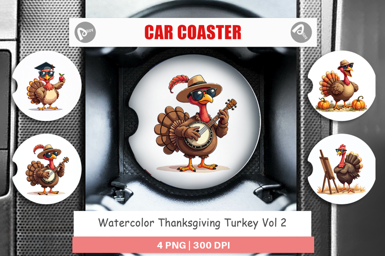 Thanksgiving Watercolor Clipart Image 3