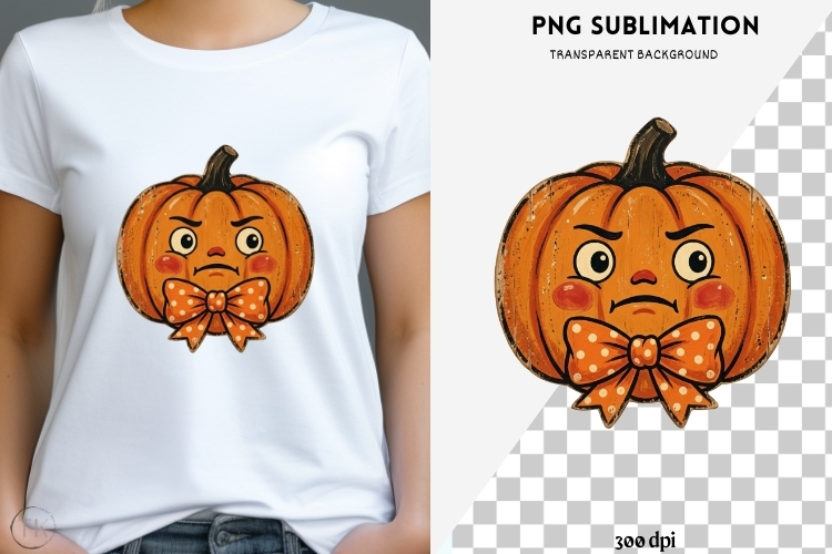 Vintage folk-art halloween png design for T-shirts