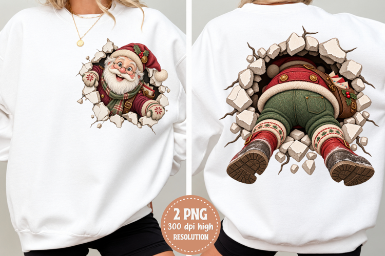 Christmas Santa Numbers PNG