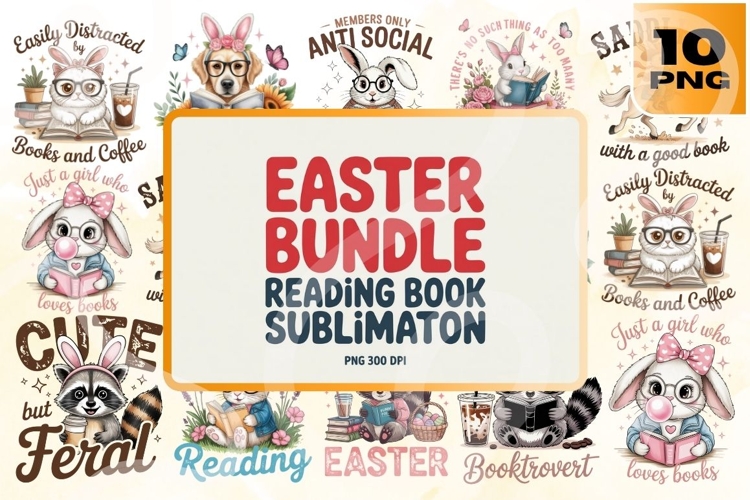 Easter Reading Book PNG Bundle