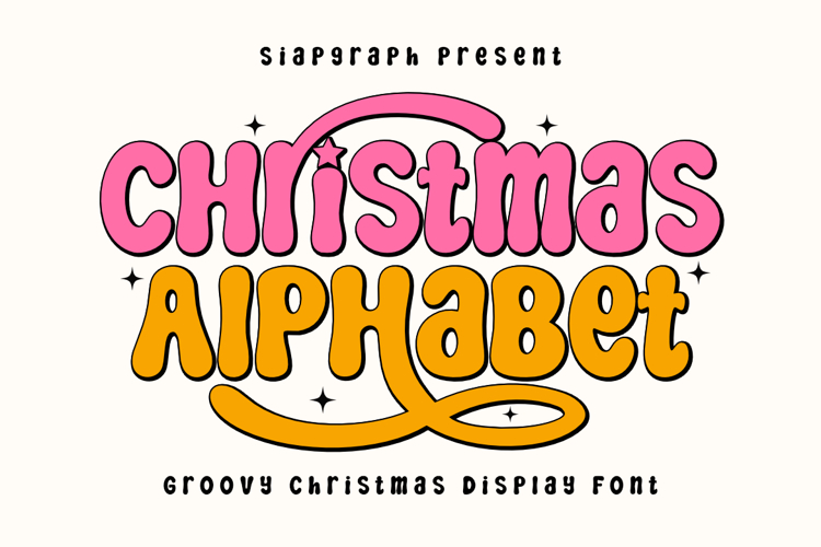 Christmas Alphabet - Groovy Christmas Font