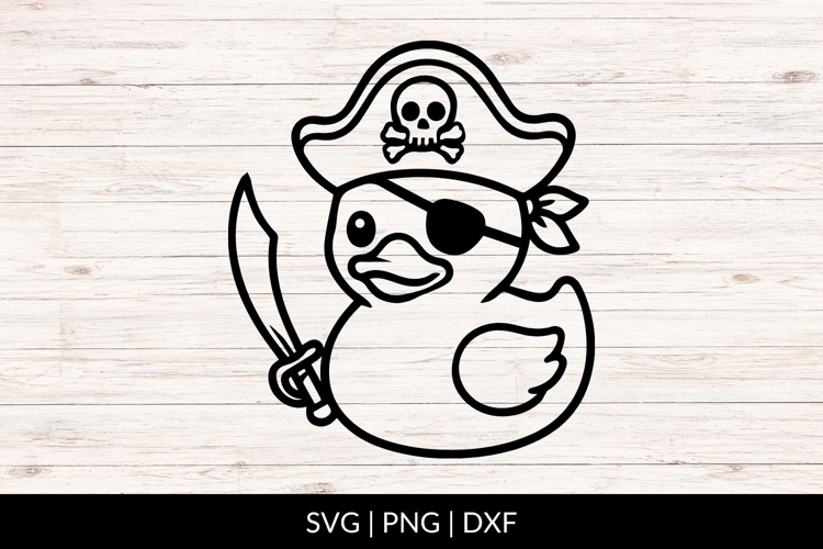 Pirate Baby Duck Illustration SVG