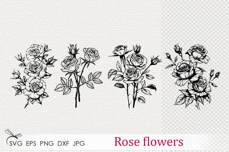 Rose flowers SVG