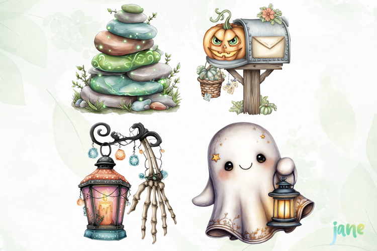 Cute Halloween Fall Sublimation Clipart