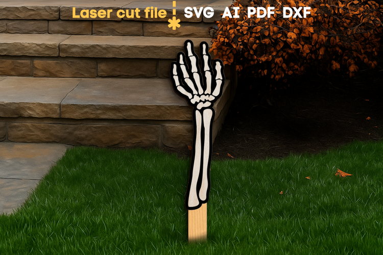 Halloween Skeleton Hand SVG laser cut file for Glowforge