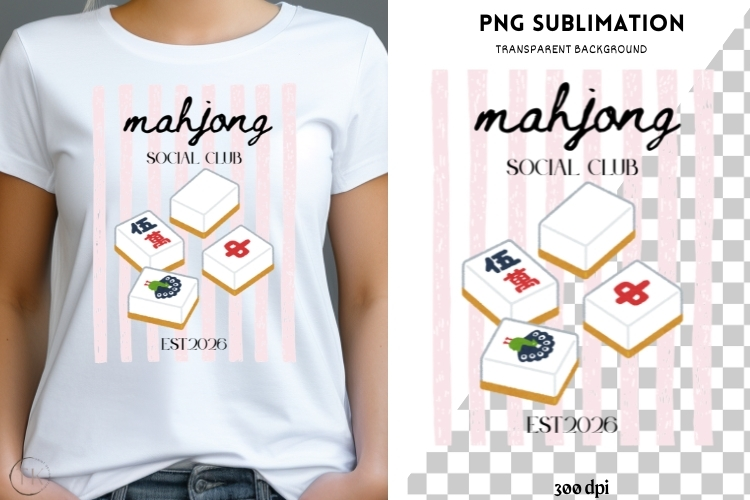 Mahjong png design for T-shirts