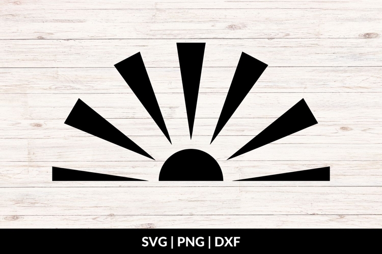 Sunrise With Rays SVG