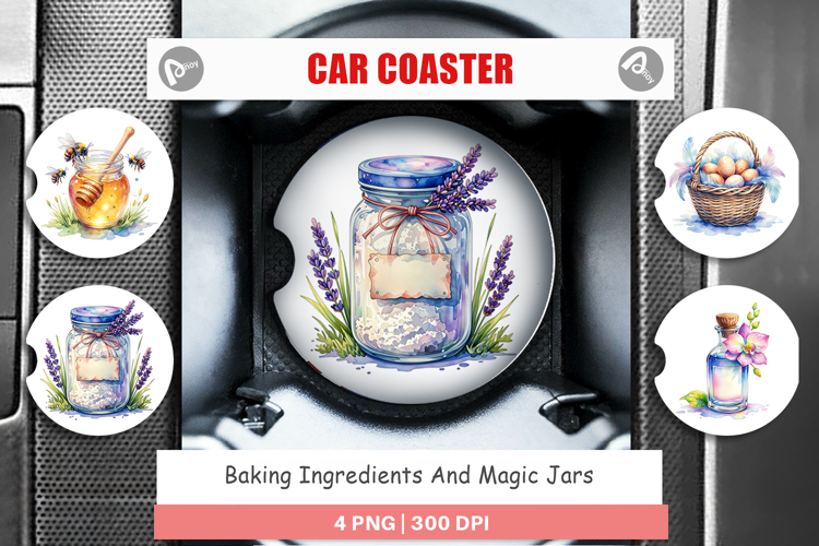 Baking Essentials Car Coaster