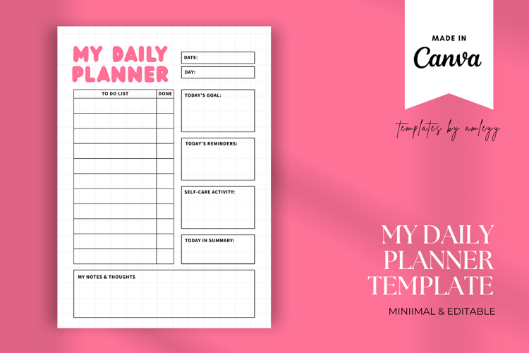 Daily Digital Planner Templates Image 3
