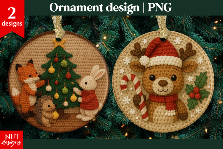 Christmas ornament Crochet animals, Woodland Baby Animals
