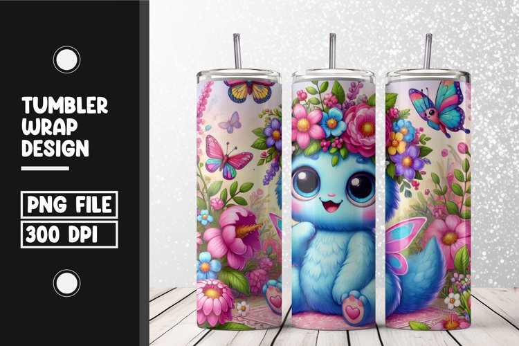Cute animal Tumbler Wrap | Sublimation | Tumblers example image 1