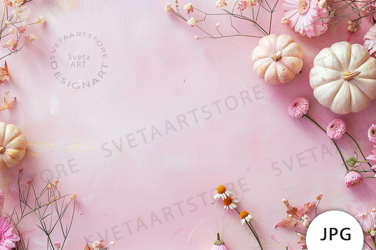 Pink Pumpkins Autumn Mockup JPG