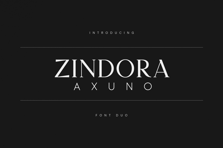 Zindora & Axuno Elegant Font Duo