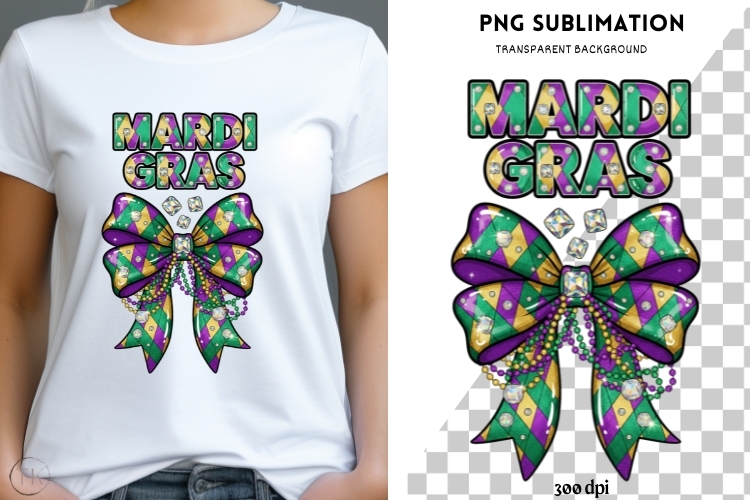 Mardi Gras png design for T-shirts
