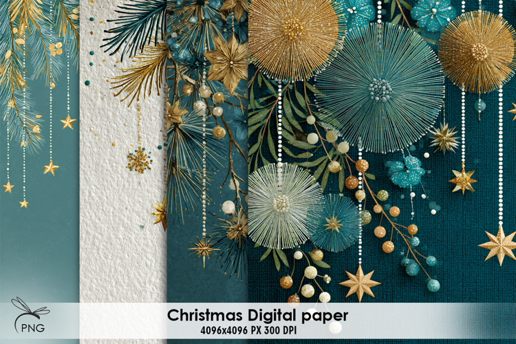 Christmas digital paper, background clipart