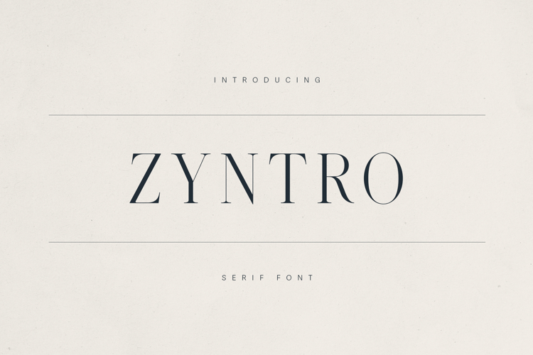 Zyntro Elegant High-Contrast Serif