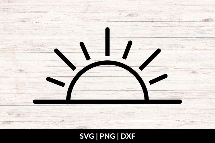 Hand Drawn Sunrise Sketch SVG