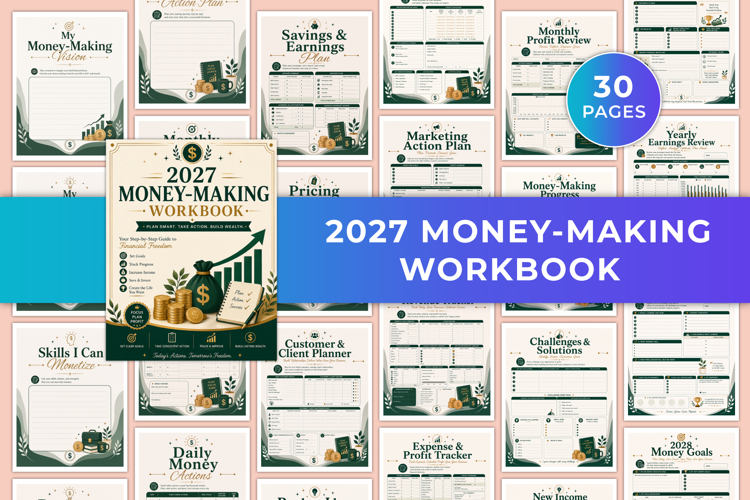 2027 Money-Making Workbook Kdp interiors