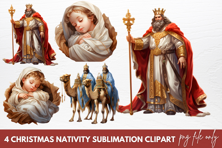 Christmas Nativity Sublimation Clipart